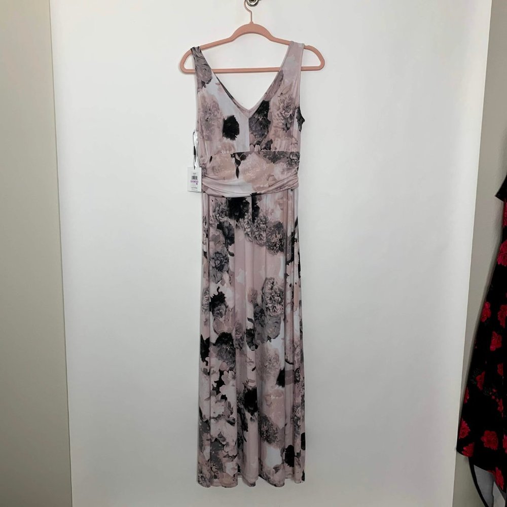 NWT Calvin Klein Maxi Obi Belt Sheath Dress #4524 - Picture 4 of 6